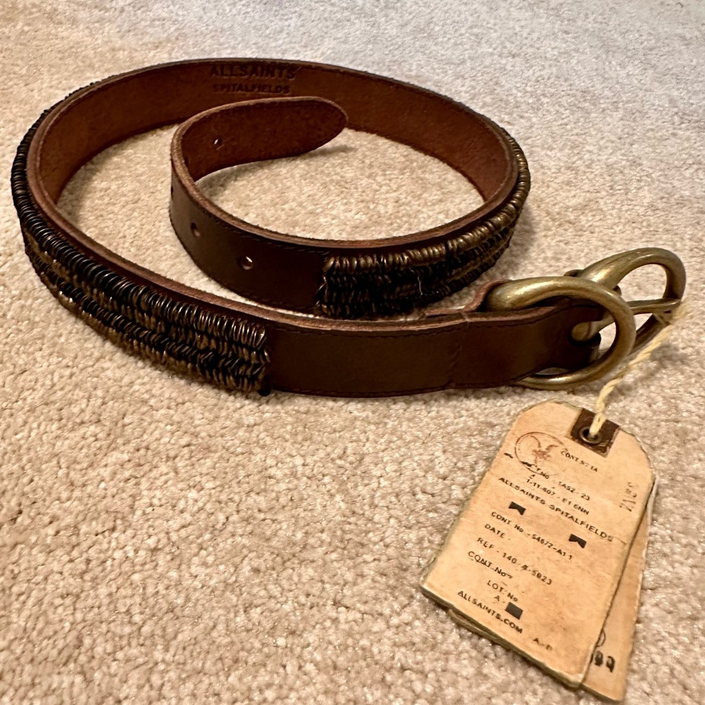 All Saints leather & Metal belt